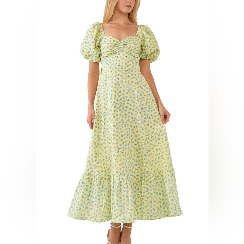 Floral Back Tied Maxi Dress